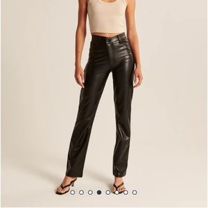 Abercrombie & Fitch Vegan Leather Straight Pants
